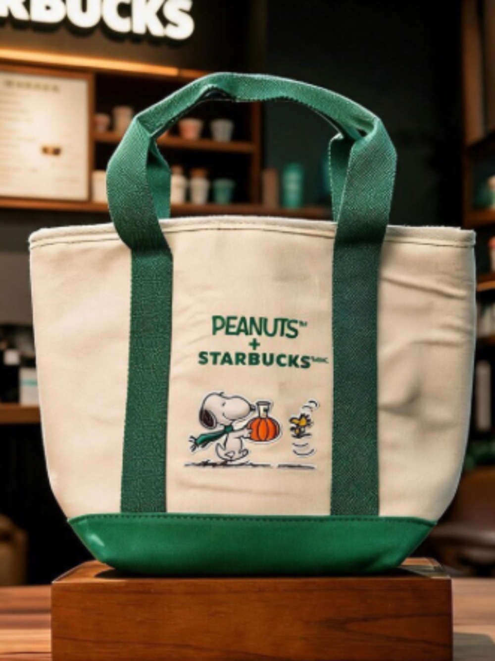 Starbucks x Peanuts Snoopy Canvas Tote Bag - NEW w/tags